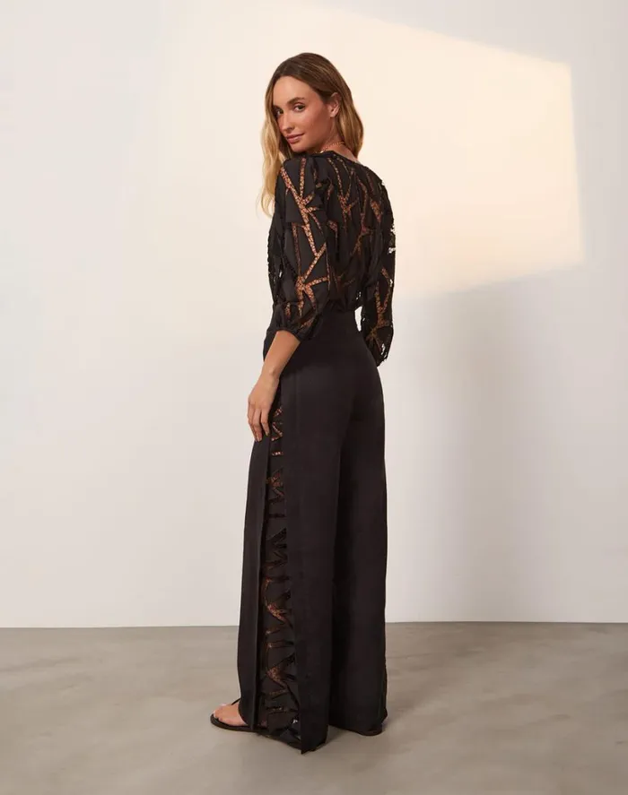Matching Sets Women ViX Paula Hermanny Bree Pants 8211 Black