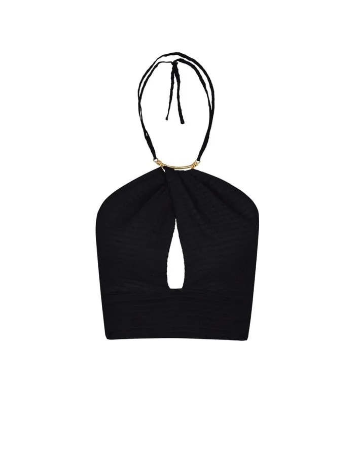 Matching Sets Women ViX Paula Hermanny Coco Detail Top 8211 Black