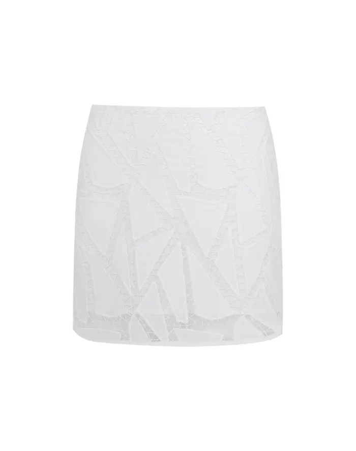 Matching Sets Women ViX Paula Hermanny Luna Mini Skirt 8211 Off White