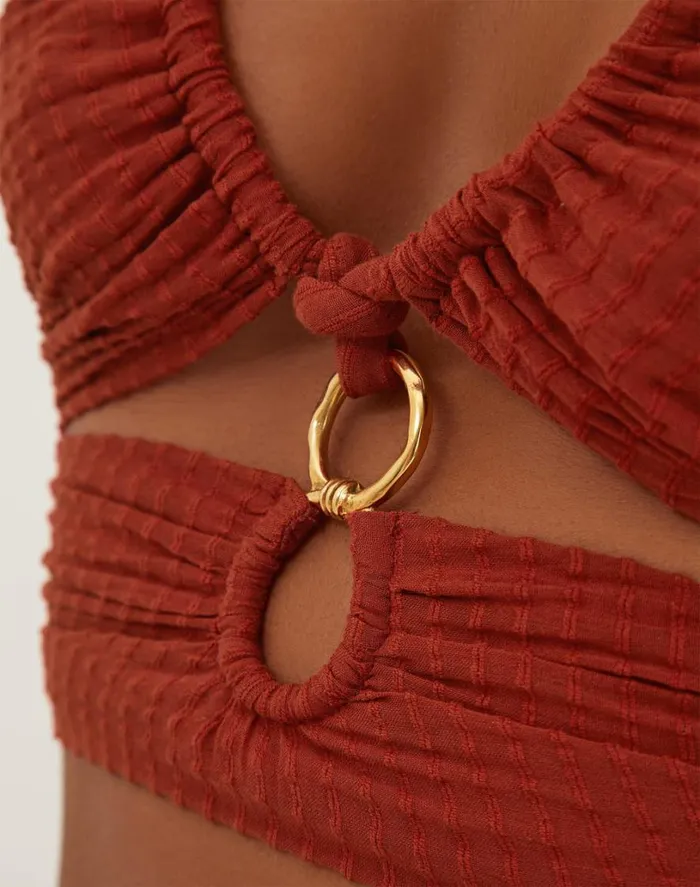 Matching Sets Women ViX Paula Hermanny Marge Detail Top 8211 Redwood