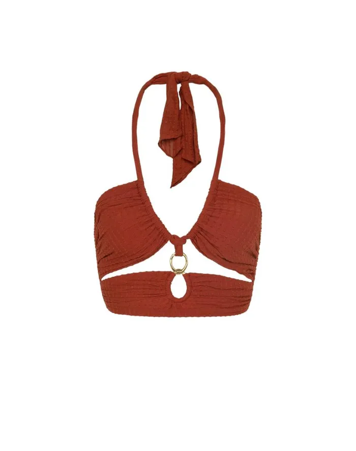 Matching Sets Women ViX Paula Hermanny Marge Detail Top 8211 Redwood