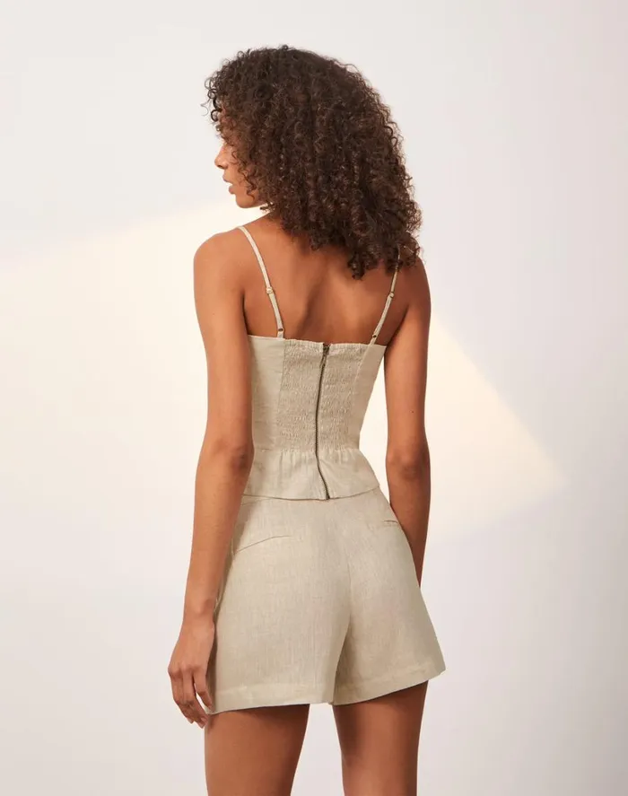 Matching Sets Women ViX Paula Hermanny Rubia Sleeveless Top 8211 Natural