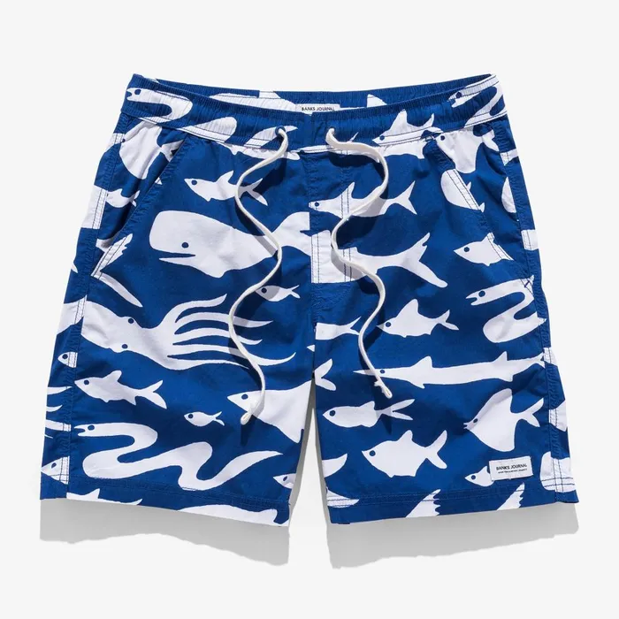 Men Banks Journal Boardshorts Agua Elastic Boardshort Deep Marine