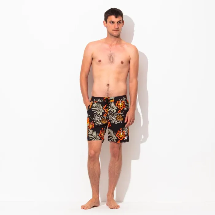 Men Banks Journal Boardshorts Aloha Club Elastic Boardshort Black Men Banks Journal Boardshorts Aloha Club Elastic Boardshort Black