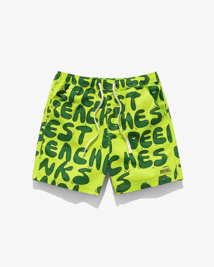 Men Banks Journal Boardshorts Deepest Reaches Bubble Boardshort Lime