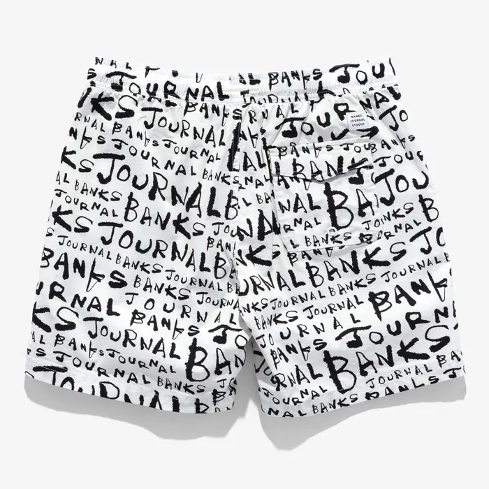 Men Banks Journal Boardshorts Dunkwell Elastic Boardshort Off White