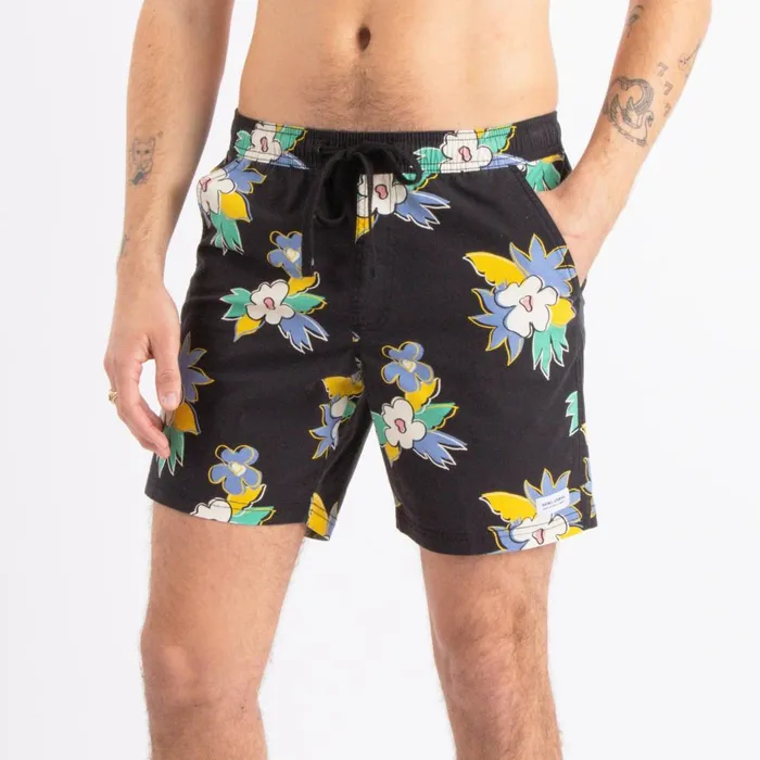 Men Banks Journal Boardshorts Islands Elastic Boardshort Black