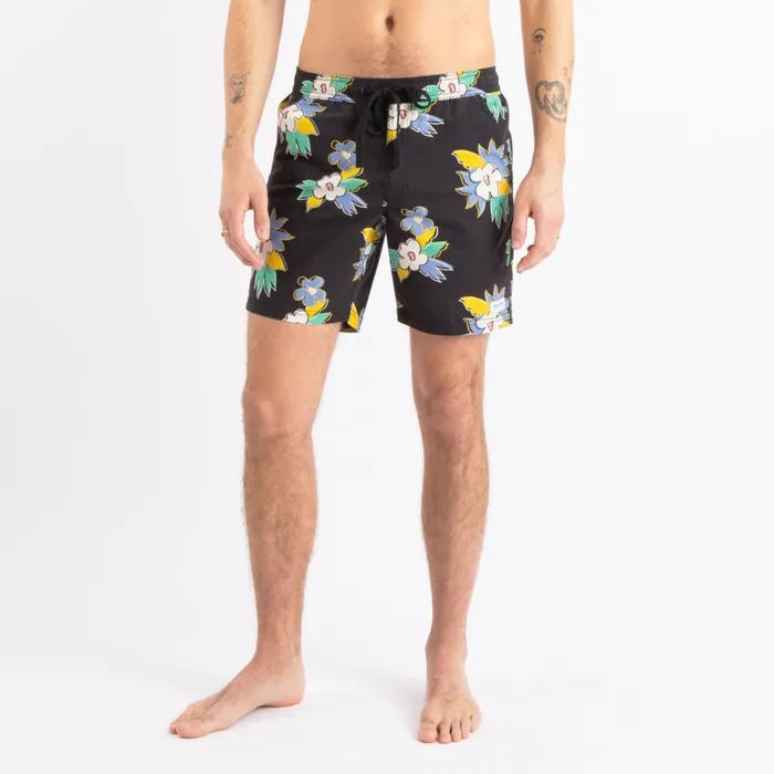Men Banks Journal Boardshorts Islands Elastic Boardshort Black