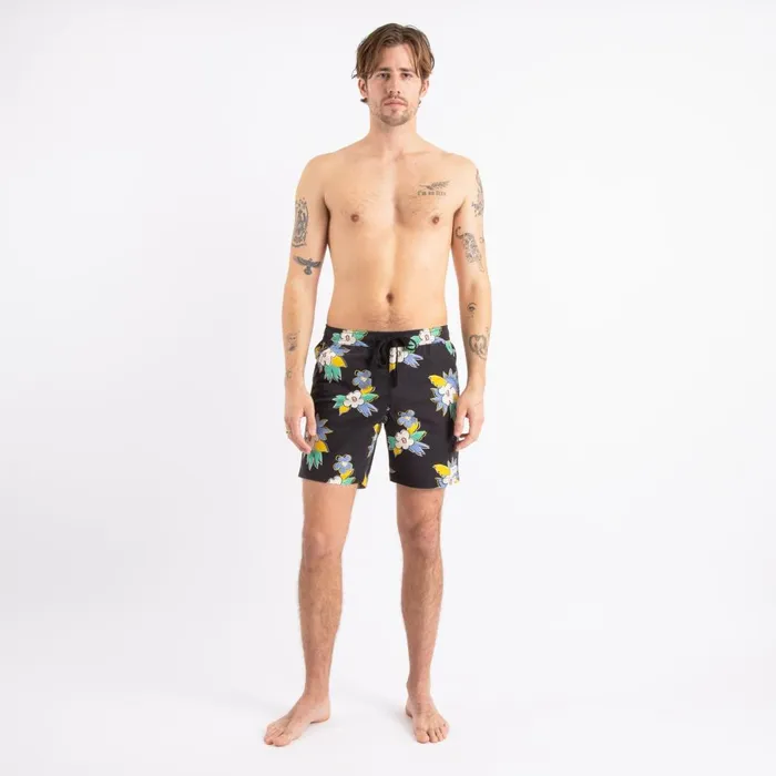 Men Banks Journal Boardshorts Islands Elastic Boardshort Black