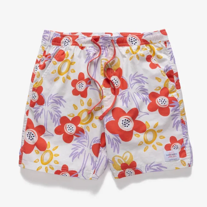 Men Banks Journal Boardshorts Nia Elastic Boardshort Off White