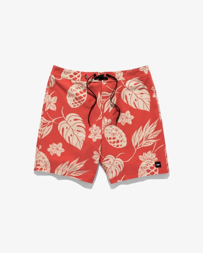 Men Banks Journal Boardshorts Vibes Boardshort Washed Red
