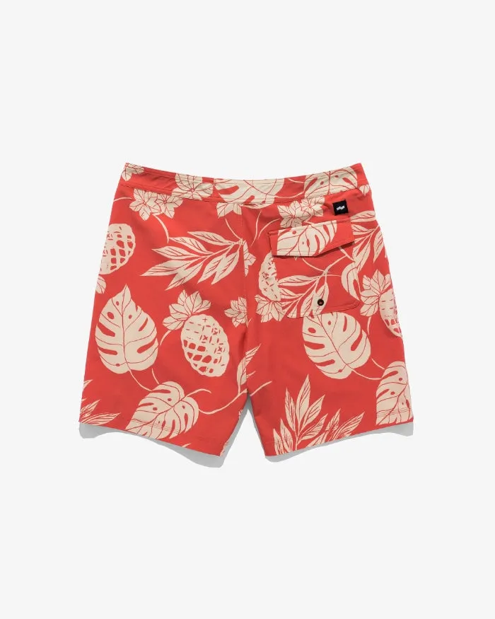 Men Banks Journal Boardshorts Vibes Boardshort Washed Red