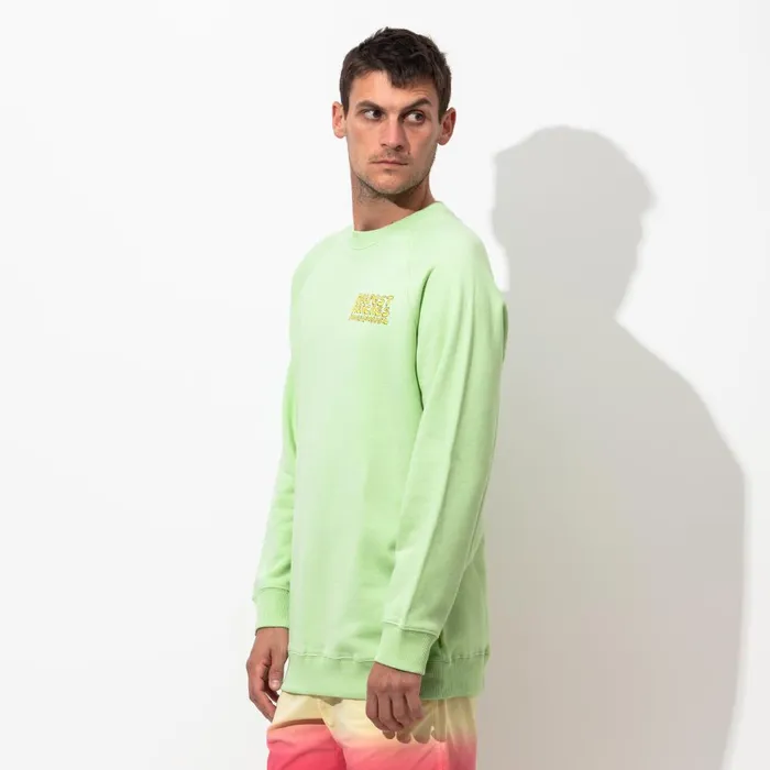 Men Banks Journal Fleeces and Knitwear Deepest Reaches Crew Knit Washed Lime Men Banks Journal Fleeces and Knitwear Deepest Reaches Crew Knit Washed Lime
