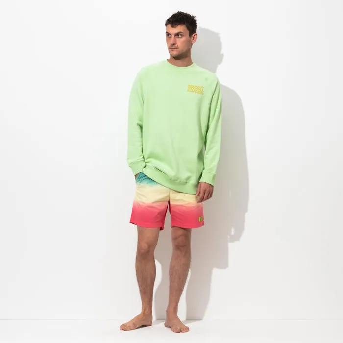 Men Banks Journal Fleeces and Knitwear Deepest Reaches Crew Knit Washed Lime Men Banks Journal Fleeces and Knitwear Deepest Reaches Crew Knit Washed Lime