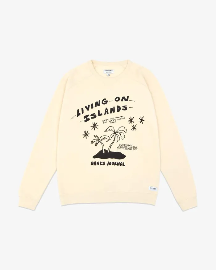 Men Banks Journal Fleeces and Knitwear Living On Islands Fleece Seed Pearl