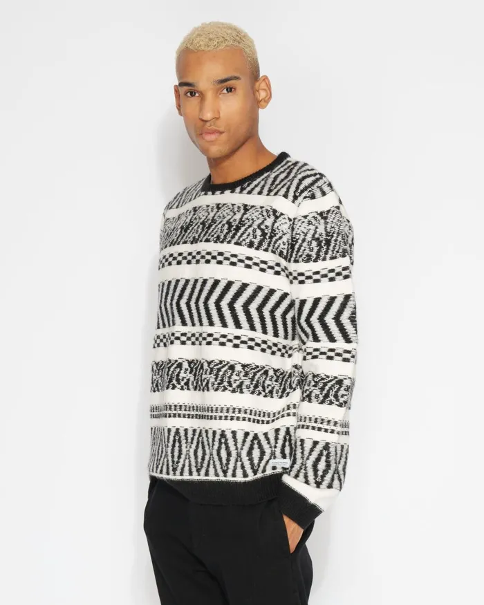 Men Banks Journal Fleeces and Knitwear Mik Sweater Knitwear Black White