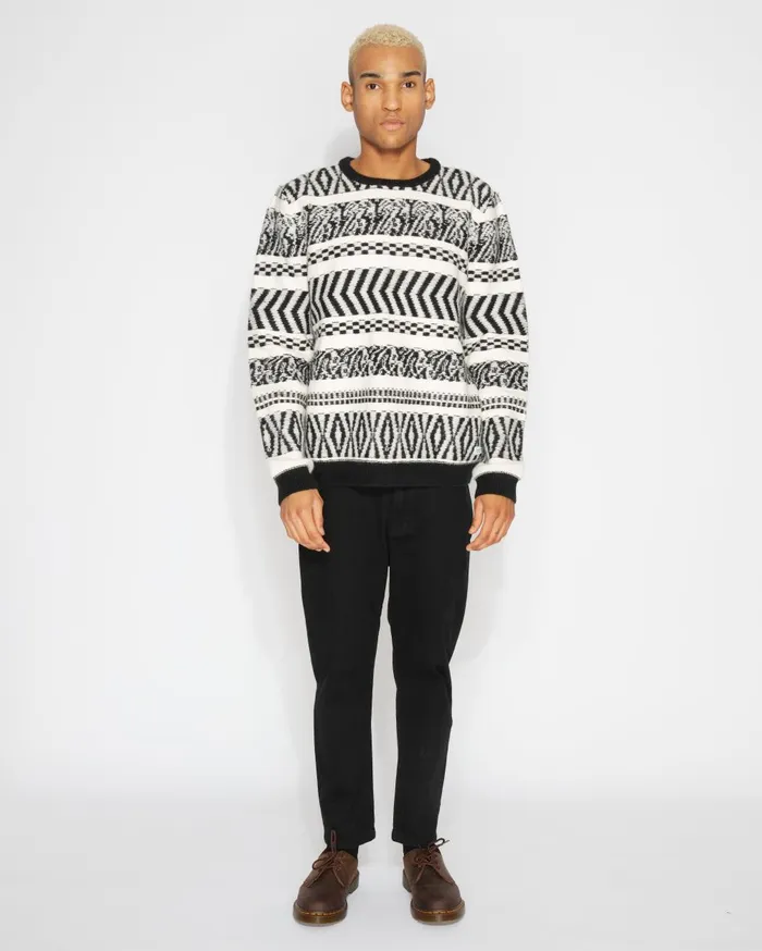 Men Banks Journal Fleeces and Knitwear Mik Sweater Knitwear Black White