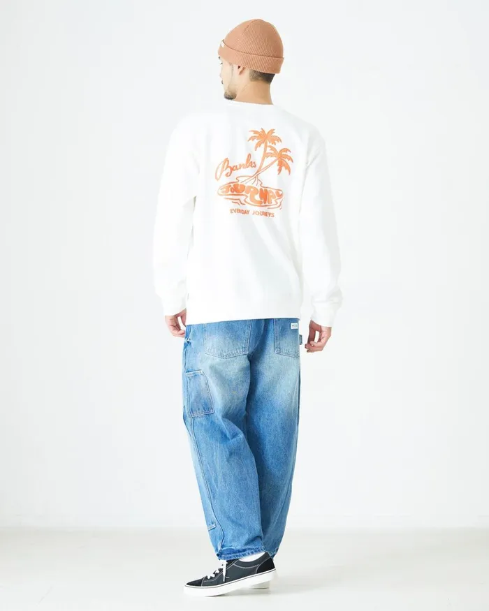 Men Banks Journal Fleeces and Knitwear Retreat Crew Graphic Fleece Off White Men Banks Journal Fleeces and Knitwear Retreat Crew Graphic Fleece Off White