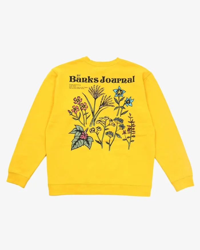 Men Banks Journal Fleeces and Knitwear Trace Crew Neck Fleece Bumble Bee
