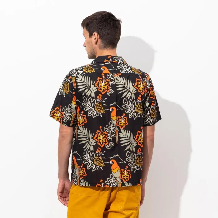 Men Banks Journal Shirts Aloha Club SS Woven Shirt Black Men Banks Journal Shirts Aloha Club SS Woven Shirt Black