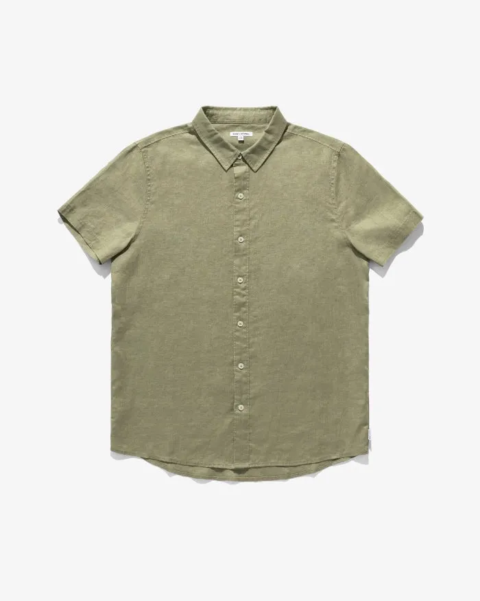 Men Banks Journal Shirts Hastings SS Woven Shirt Green Tea
