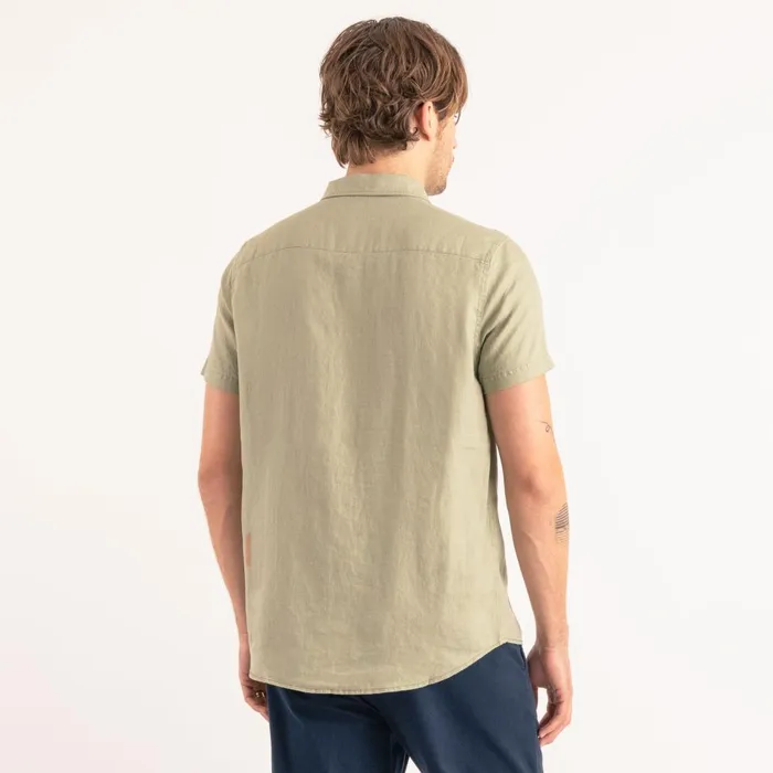 Men Banks Journal Shirts Hastings SS Woven Shirt Green Tea
