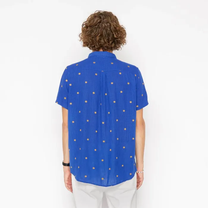 Men Banks Journal Shirts Shine SS Woven Shirt Blue Men Banks Journal Shirts Shine SS Woven Shirt Blue