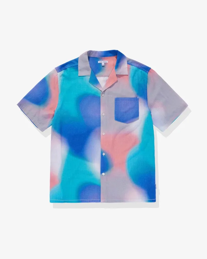 Men Banks Journal Shirts Ultra SS Woven Shirt Cerulean Blue