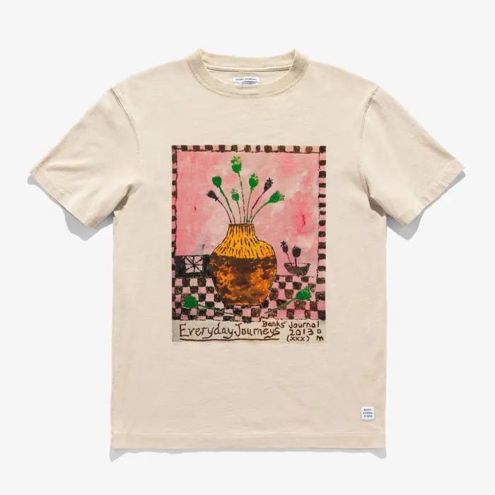 Men Banks Journal TShirts Darcy McCrae Trader Tee Shirt Bone