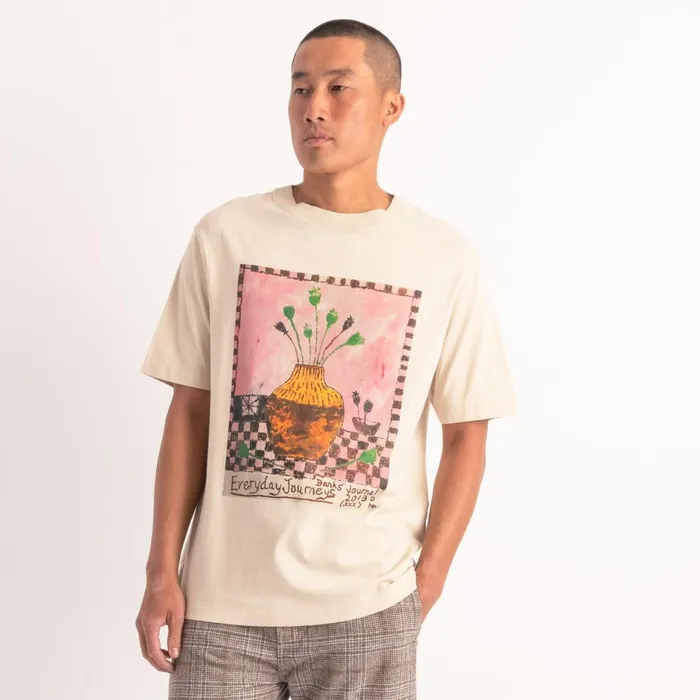 Men Banks Journal TShirts Darcy McCrae Trader Tee Shirt Bone