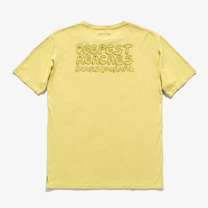 Men Banks Journal TShirts Deepest Reaches Bubble Tee Shirt Washed Yellow Men Banks Journal TShirts Deepest Reaches Bubble Tee Shirt Washed Yellow