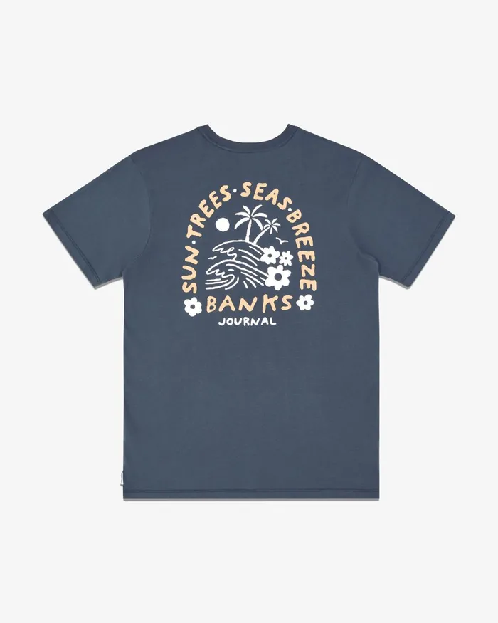 Men Banks Journal TShirts Four Elements Classic Tee Blue Storm