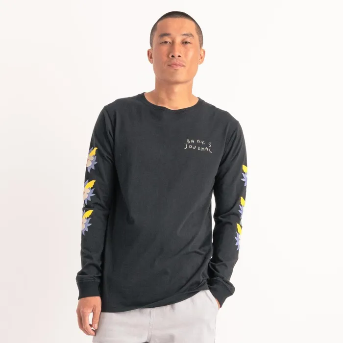 Men Banks Journal TShirts Islands LS Tee Shirt Black