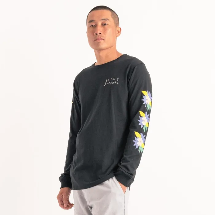 Men Banks Journal TShirts Islands LS Tee Shirt Black