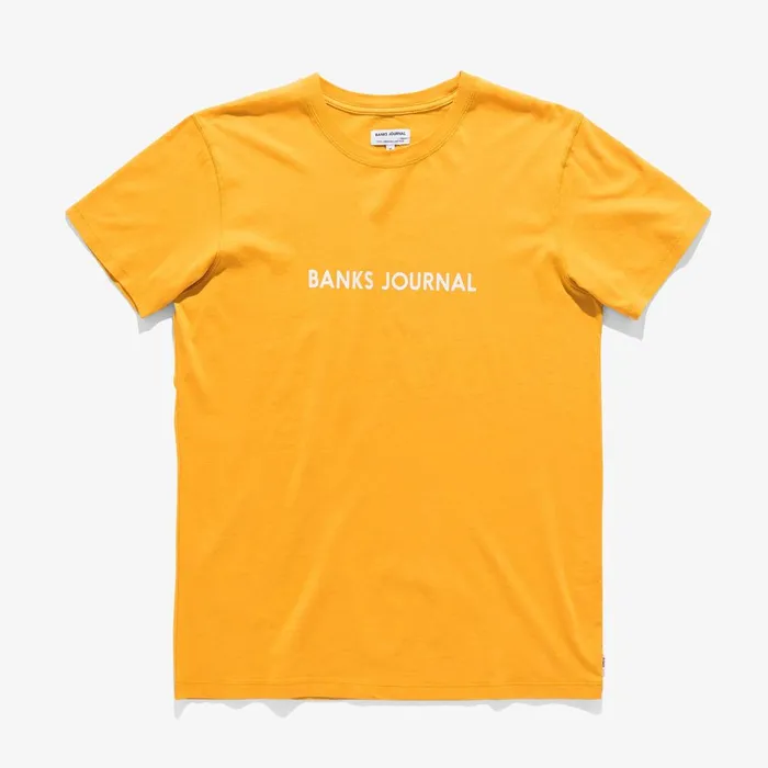 Men Banks Journal TShirts Label Classic Tee Shirt Dijon