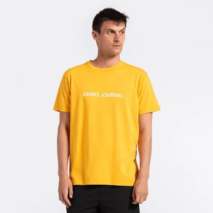 Men Banks Journal TShirts Label Classic Tee Shirt Dijon