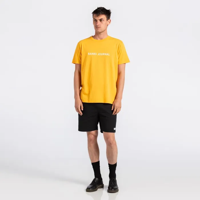 Men Banks Journal TShirts Label Classic Tee Shirt Dijon