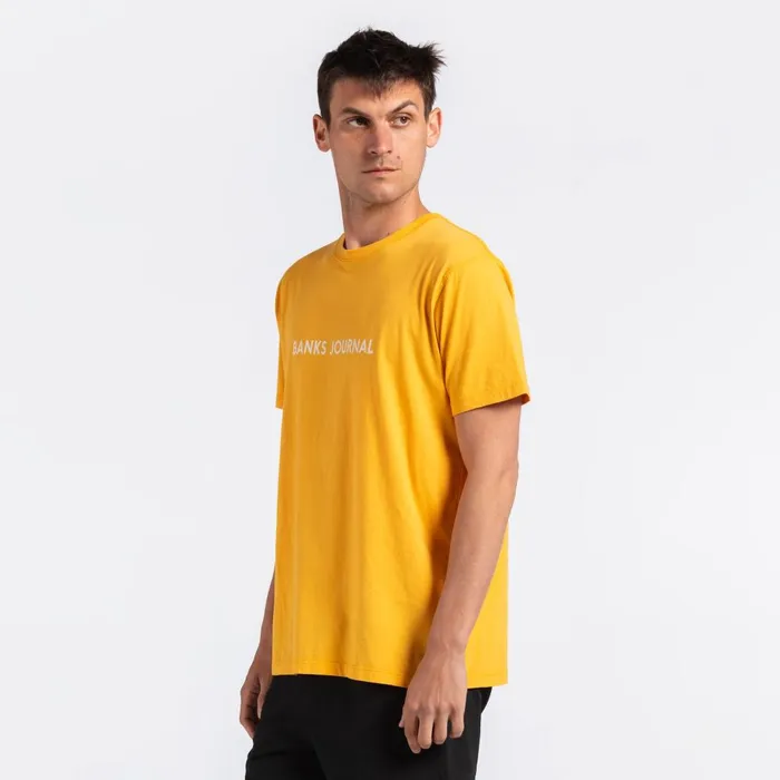 Men Banks Journal TShirts Label Classic Tee Shirt Dijon
