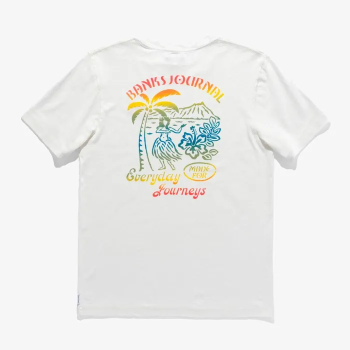 Men Banks Journal TShirts Mahalo 2 Trader Tee Shirt Off White