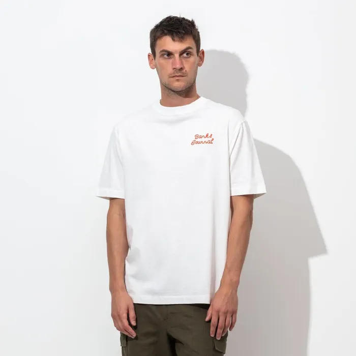 Men Banks Journal TShirts Mahalo 2 Trader Tee Shirt Off White Men Banks Journal TShirts Mahalo 2 Trader Tee Shirt Off White