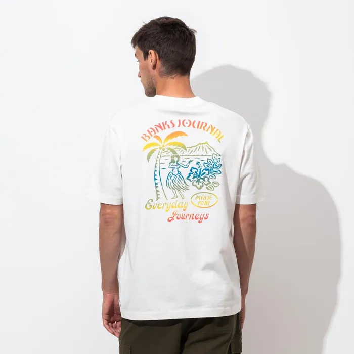 Men Banks Journal TShirts Mahalo 2 Trader Tee Shirt Off White Men Banks Journal TShirts Mahalo 2 Trader Tee Shirt Off White