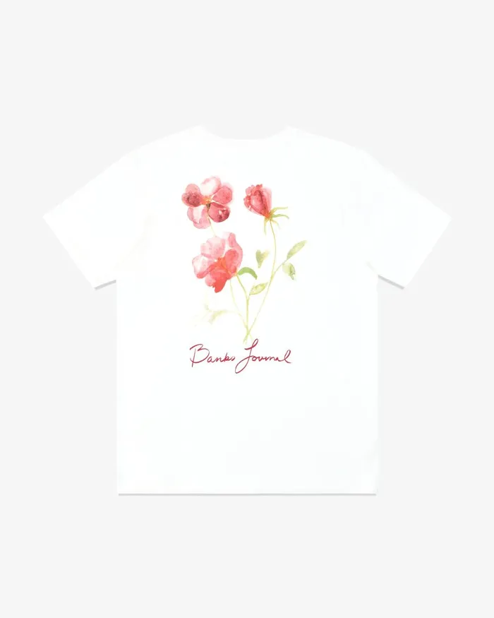 Men Banks Journal TShirts Water Rose Classic Tee Off White