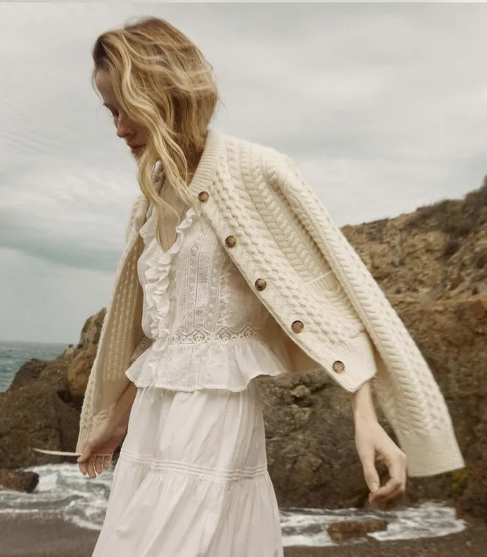 MERCINA CARDIGAN Ivory Shop DEN Knitwear