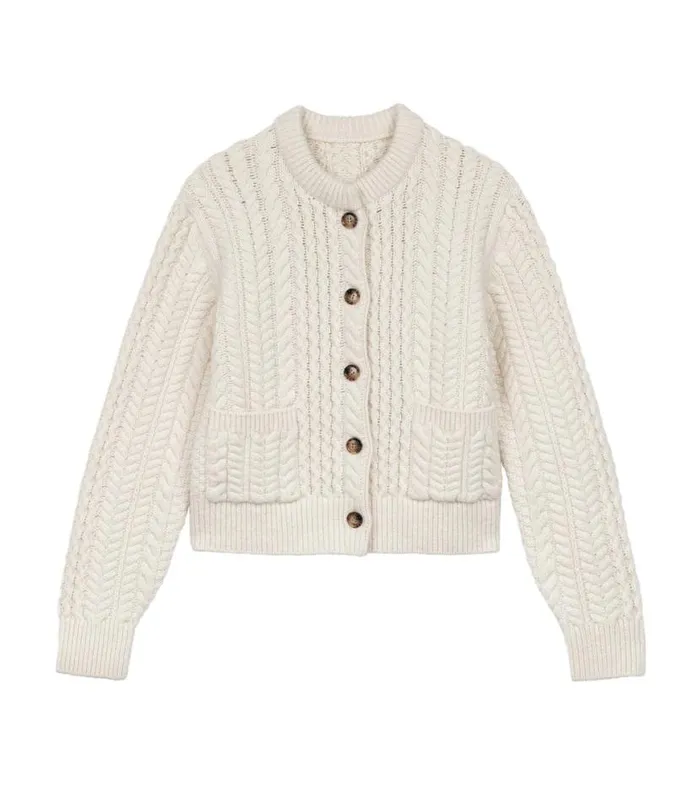 MERCINA CARDIGAN Ivory Shop DEN Knitwear