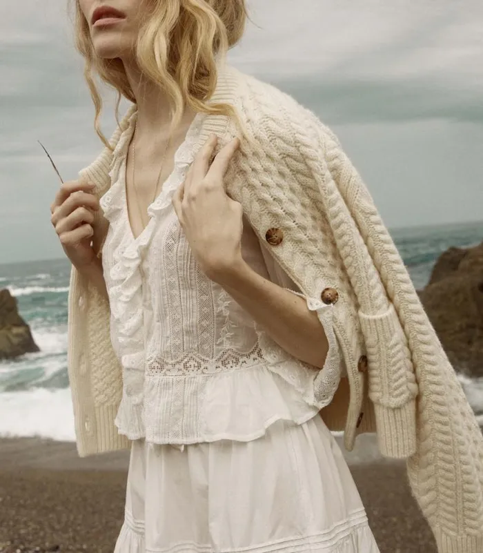 MERCINA CARDIGAN Ivory Shop DEN Knitwear