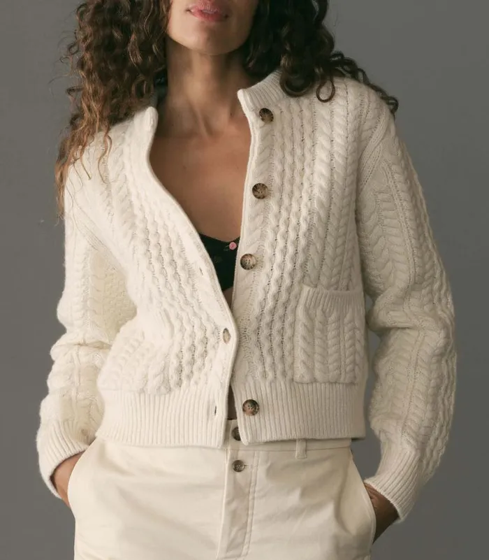 MERCINA CARDIGAN Ivory Shop DEN Knitwear