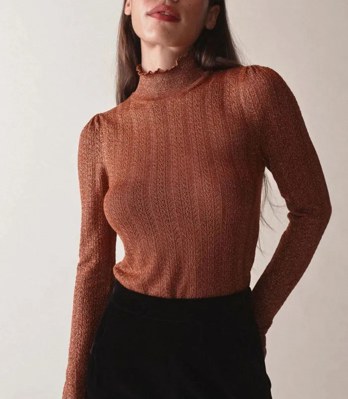 MINOU TURTLENECK Persimmon Shop DEN Knitwear