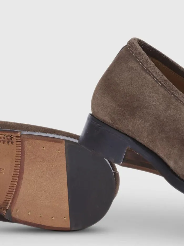 Monk Straps Mens Paul Stuart Bonte Suede Double Buckle Slip On Dark Brown