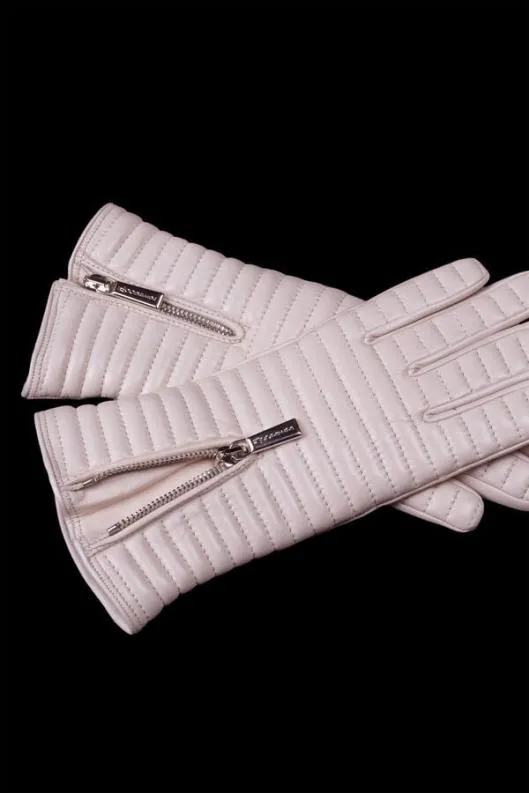 MooRER Gloves And Scarves Women GUANTO QUILTEDQLD Avorio