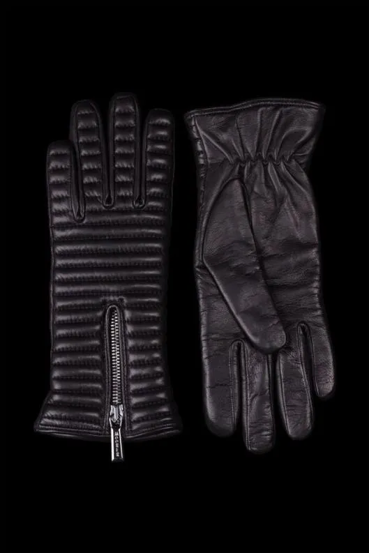 MooRER Gloves And Scarves Women GUANTO QUILTEDQLD Nero